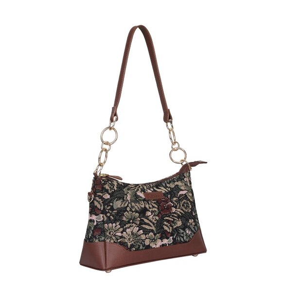 Ladies Vintage Pattern Tapestry Fabric Sling Shoulder Bag, Satchel Purse Handbag - Picture 8 of 8